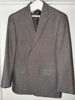 Andrew Fezza Gray Glen Plaid Sport Coat